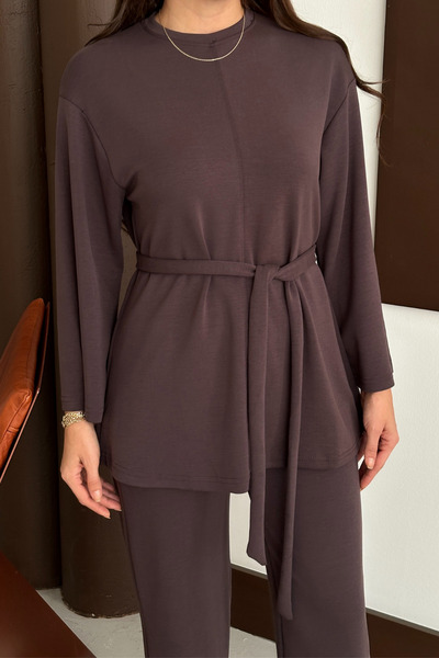 Mogi Butik Premium Women's Modal Fabric Belted Hijab Set 3126