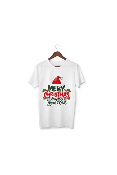 ALPŞAN TİCARET New Year's T-Shirt Merry Christmas T-Shirt Children Adult White T-Shirt Unisex Kids T-Shirt