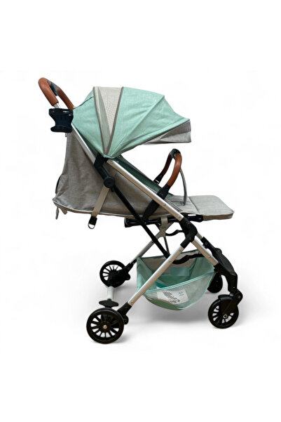 L-Sun Sports stroller, 309 Green-Gray, with suspensions, foldable and trolley, 6-36 months