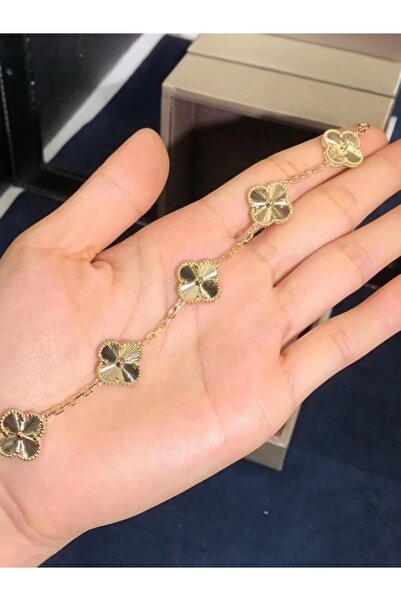 Finery by Nerrs Lazer kesim Gold Yonca bileklik