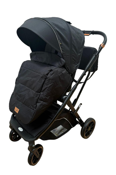 L-Sun Reversible foldable sport stroller with leg cover, 0-36 months, C7 Black