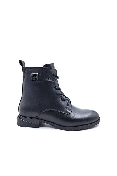 Bulldozer B260644 Ghete de damă negre din piele naturală