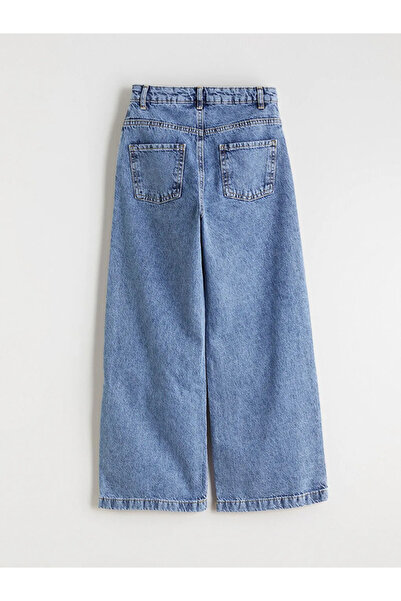 LC Waikiki Lcw kids blue wideleg angel Printed girl's jean pants