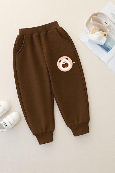BENROMA Pantaloni de trening unisex pentru copii cu imprimeu PANDA