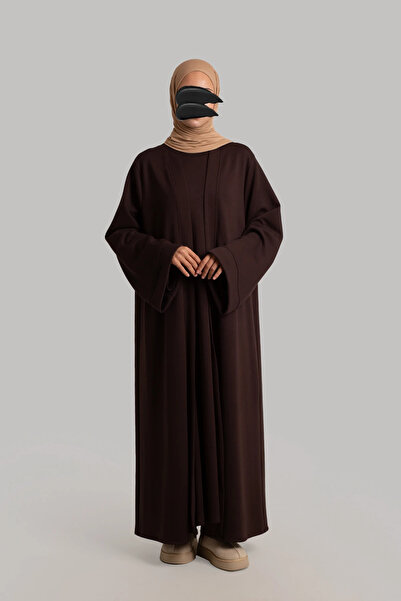 Lemaye Soft Abaya Set - Red Brown