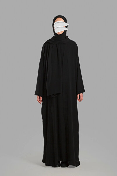 Lemaye Medina Silk Abaya Set - Black