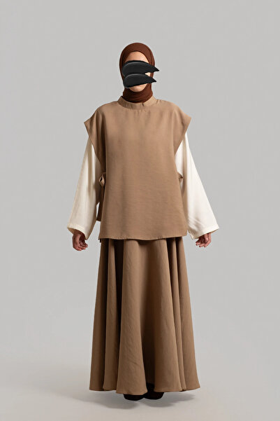 Lemaye Yelekli Modal Takım - Kahve