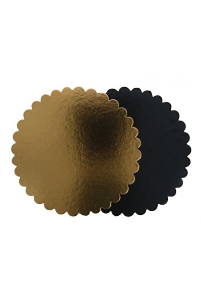 OEM Set of 10 gold cake boards, Ø26 cm