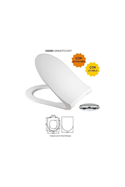 JAPAR monza gala Yavaş Kapanan Duroplast Klozet Kapağı