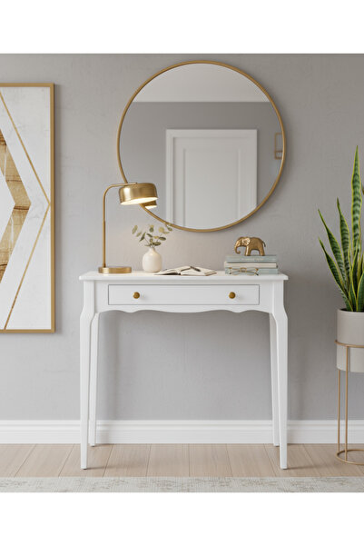 Wooding Mobilya 120 Cm Masif Konik Beyaz Dresuar