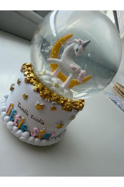 Unicorn Pilli Orta Boy Kar Küresi Hediye