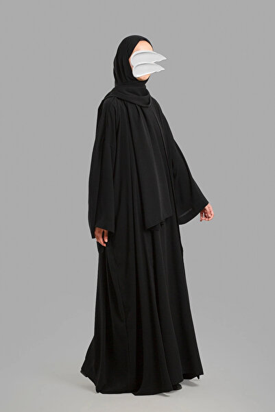 Lemaye Medina Silk Abaya Set - Black