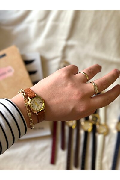 Sade Saat Retro Minimal Deri Kordon Vintage Kadın Kol Saati