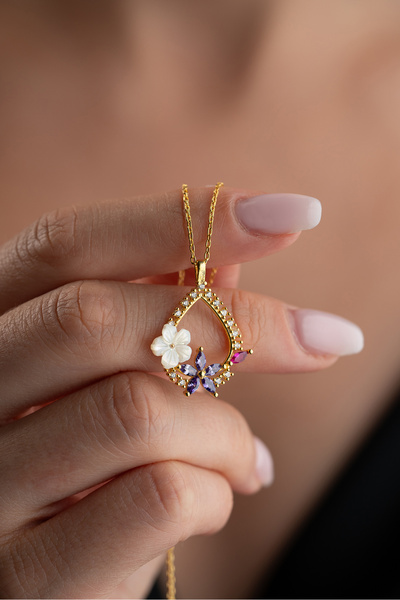Silvano Jewelry 925 Ayar Gümüş Kardelen Çiçeği Kolye