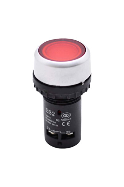 ElectroAZ Buton motor, 5A, Tensiune 220V, Roșu