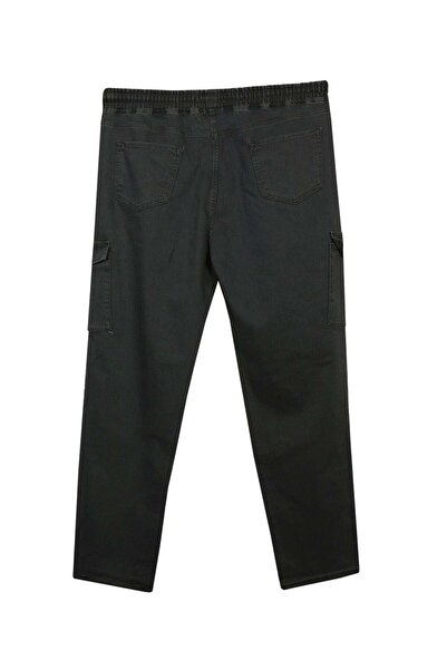 tambattal Winter Cargo Pocket Pack Plus Size Lace-Up Denim Pants