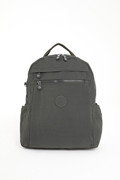 Sanmorris Glc Multi-Pocket Women's Backpack Medium Size Daily 3059 Black Patt...