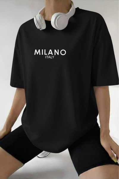 New Shine Μιλάνο Ιταλία με τύπωμα oversized Μπλουζάκι