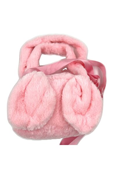 OEM Girls' fluffy fur purse, fur-lined handle, with adjustable strap, bunny p...