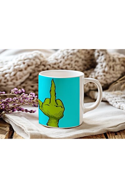 Beramussa كوب بتصميم غرينش المضحك على شكل الإصبع الأوسط - هدية مضحكة للعام ال...