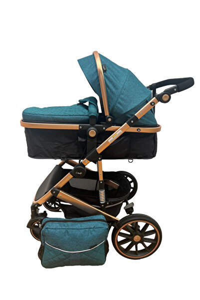 L-Sun 2 in 1 Stroller T1 Green-Black, with suspensions, reversible, with bag, 0-36 months