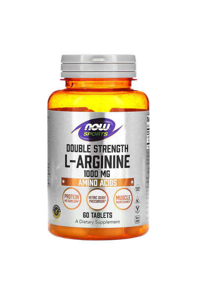 Now Foods Double Strenght L-Arginine Nitric oxide Amino Acids 1,000 mg 60 Tablet