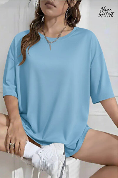 New Shine Bez štampe Oversize kroj Unisex T-shirt