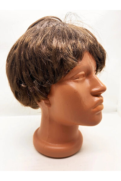 CT STONES Coffee Color Short Cut Lined Men's Wig