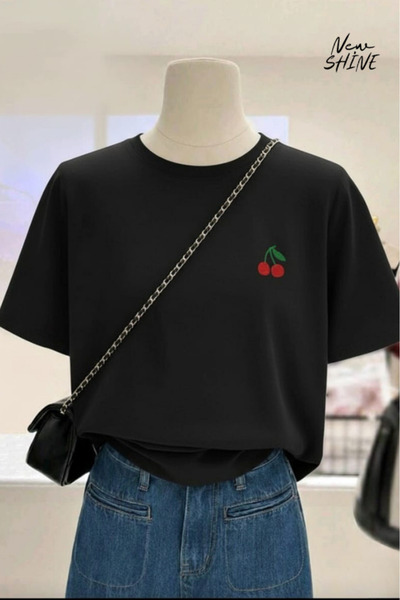 New Shine Tricou oversize cu imprimeu Cherry