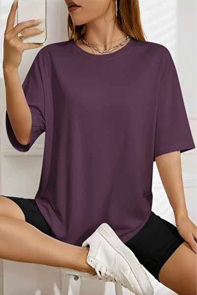 New Shine Μπλουζάκι Unisex oversized χωρίς στάμπα