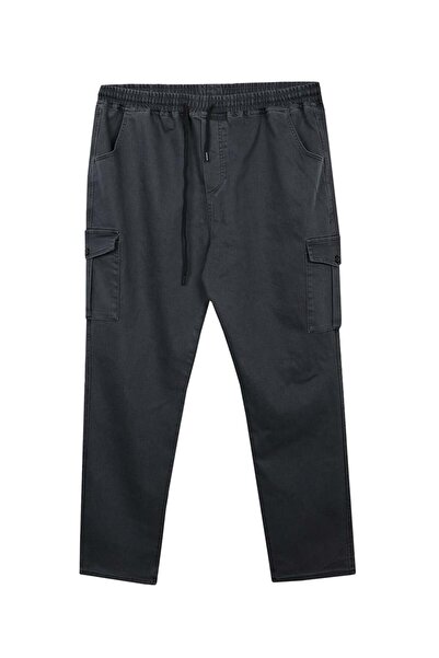 tambattal Winter Cargo Pocket Pack Plus Size Lace-Up Denim Pants