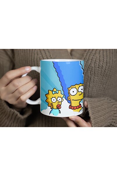 Beramussa كوب بتصميم عائلة سيمبسون - تصميم مضحك مع شخصيات ملونة