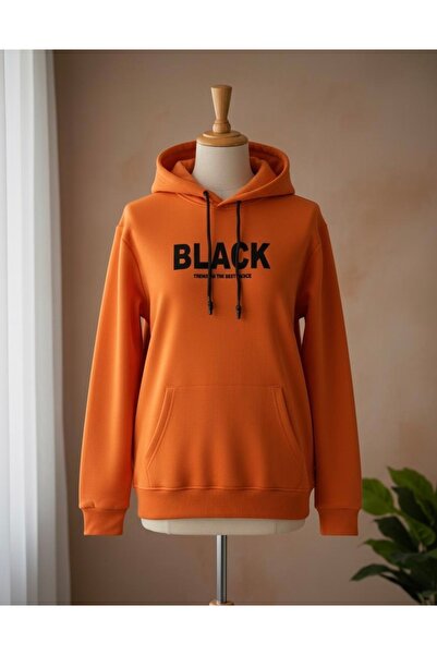 3 iplik black yazılı sweatshirt