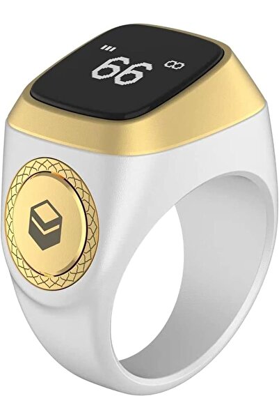 Generic Smart Tasbih Zikr Ring E01 - Smart Prayer Reminder Ring (White, 18mm)