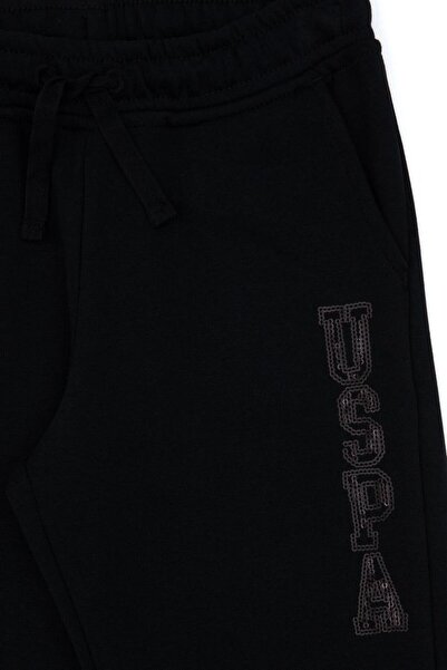 U.S. Polo Assn. Girl's Sequin Embroidered Jogger Sweatpants Teksporpu-787.9