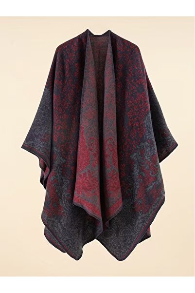 DU A cardigan shawl made from a cashmere and stretch wool blend; a closed-end shawl suitable for winter and evening outings.