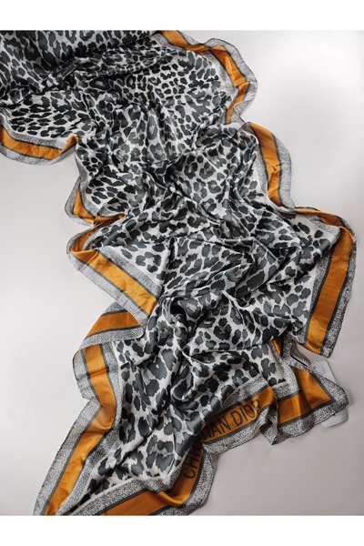 Shiva Scarfs Leopard Pattern Cd Theme Voile Silk Shawl Silk Scarves Shawl Hijab