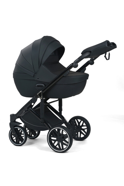 L-Sun 3 in 1 Stroller, G8 Luxury Black, reversible, with suspensions, leather