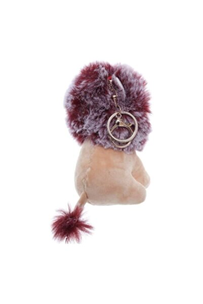 MASHASHOP Plush lion keychain, brown, 12.5 cm