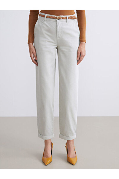 LC Waikiki Γυναικείο τζιν παντελόνι Carrot Fit με ζώνη μέσης