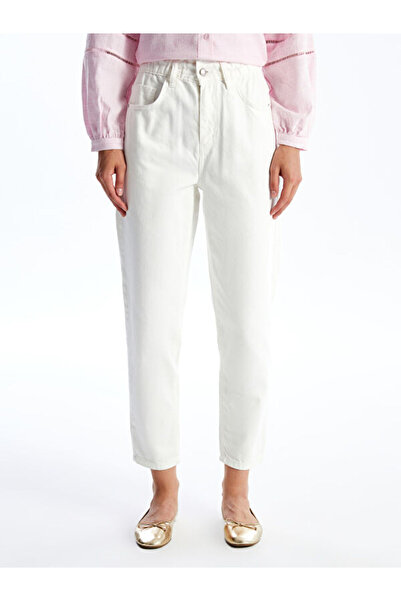 LC Waikiki Slouchy Fit Women's Jean Trousers with Elastic Waist