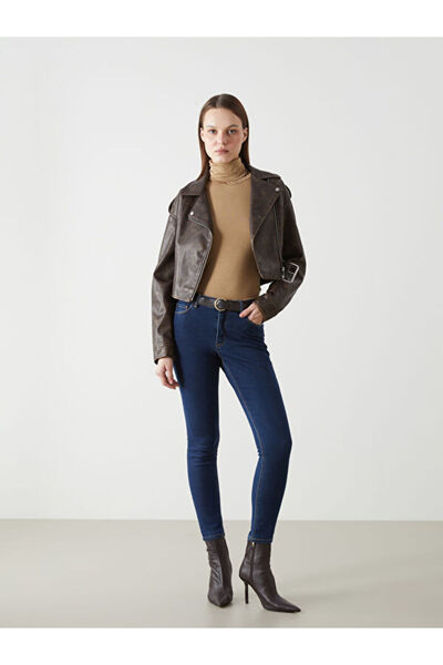 LC Waikiki Rmz Gi̇yi̇m Farkiyla Mercury Skinny Fit Women's Jean Pants with Be...