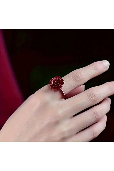 Medite Flexible Structure Rose Motif Bead Ring