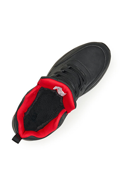 MODINI Men's fur-lined boots, black/red