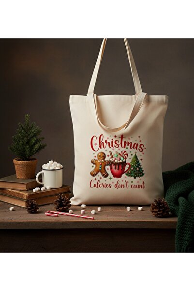 PRİNTOPİA DESİGN New Year Themed Linen Tote Bag – Durable |   Environmentally Friendly |   Gift Option