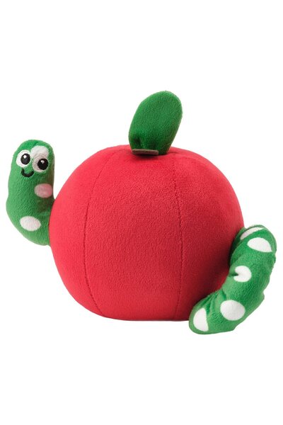 Generic لعبة موسيقية من SANDBI، تفاحة ودودة باللون الأحمر/الأخضر