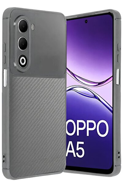 UStores غطاء كربون أوتو فوكس لهاتف أوبو A5 4G - رمادي-(5796) - MRK1731-1702