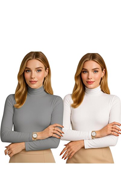 bykombincim Women's Long Sleeve Turtleneck Bodysuit 2-Piece Combination – Create Your Own Style