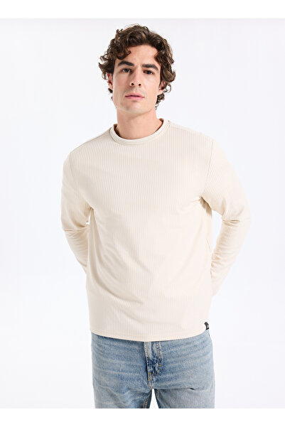 Lee Cooper Yuvarlak Yaka Bej Erkek Sweatshırt 261 LCM 241033 WAYNE BEJ