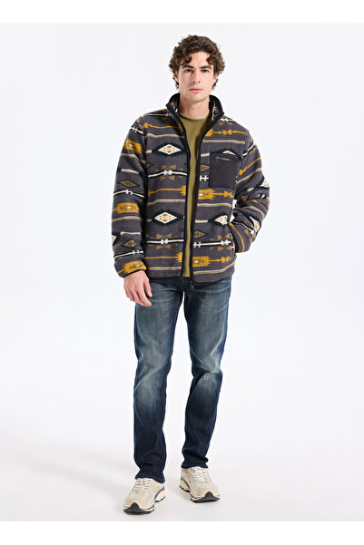 Lee Cooper ψηλός λαιμός Γκρι ανδρικό φούτερ 261 LCM 241061 FOLKS ΓΚΡΙ ΜΕ ΣΧΕΔΙΟ